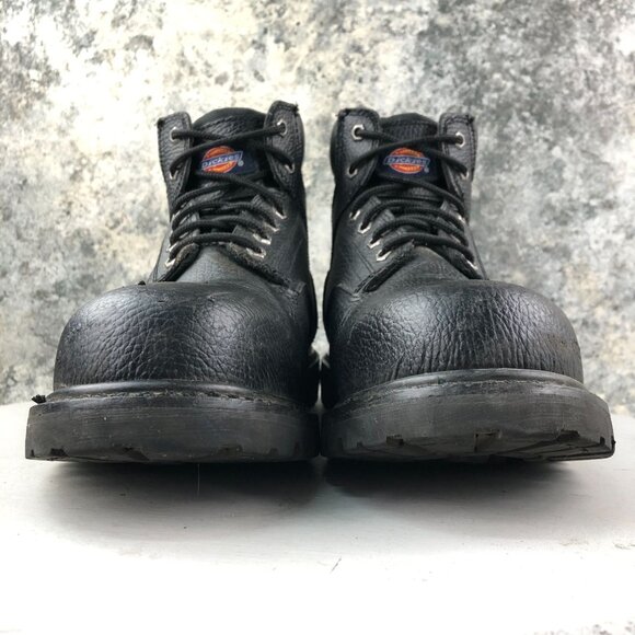 Dickies Men's Size 10.5 Prowler Black Leather Steel Toe Slip Resistant Work Boot - Picture 2 of 16
